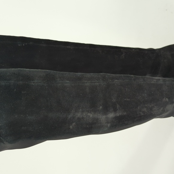 Tory Burch Over the Knee Thigh High Suede Boots Black 8 streetwear city classic - Picture 9 of 15